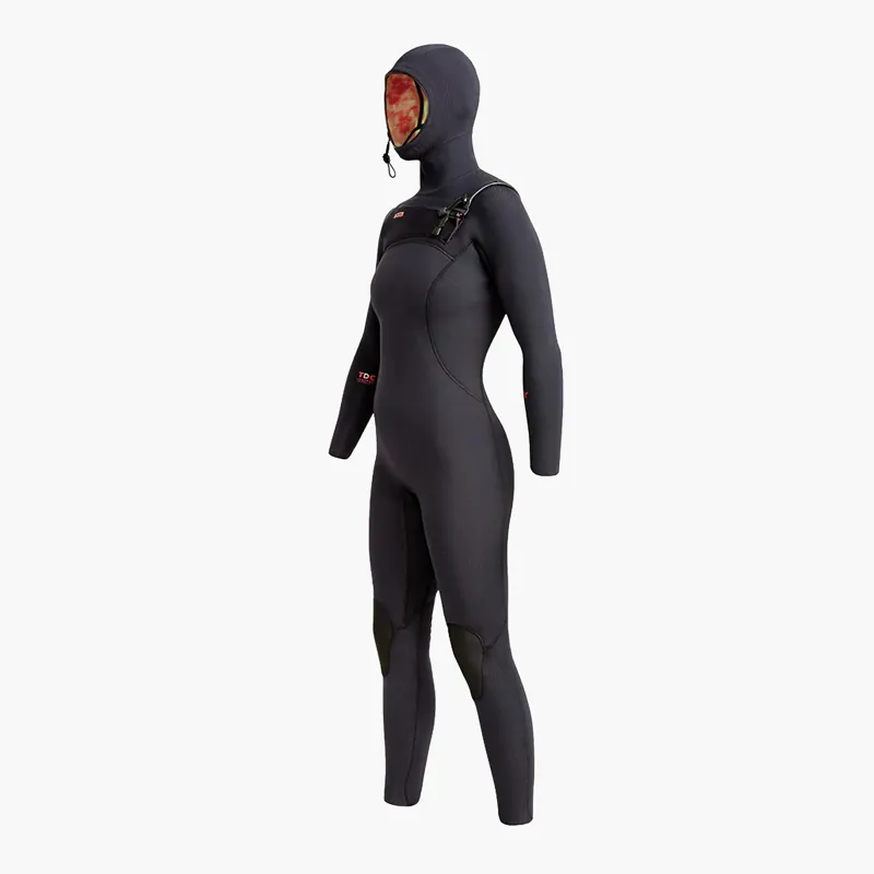 Xcel Womens Comp X 5.5/4.5 Hooded Wetsuit Black-4